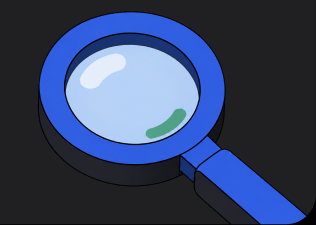 Magnifying glass highlighting payment performance data